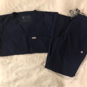 Navy Blue Figs Scrubs